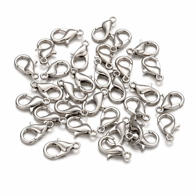 Broche Loro Plateado M (10 Unidades)