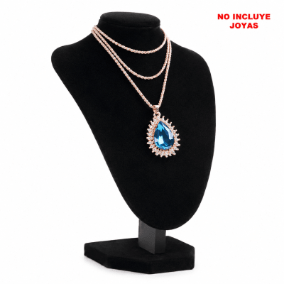 Cuello Exhibidor Collar Cadena Negro 29x20cms (Unidad)