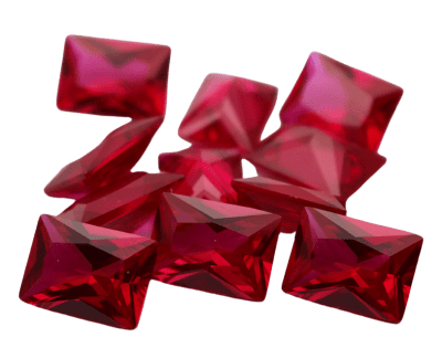 11x9mm Rubí Sintético Rectangular (Un)