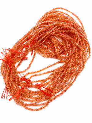 Cristal Orange Brillante Rondelle 2x2mm (Tira)