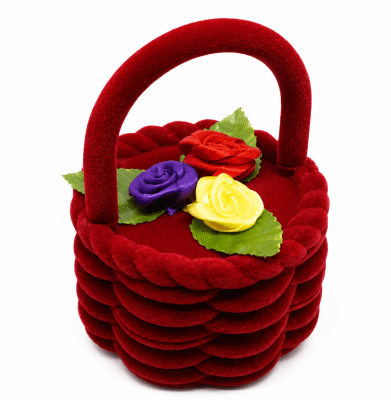 Estuche Anillo Canasto Rojo (Unidad)2