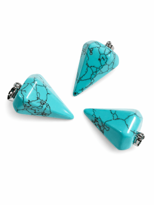 Colgante Turquesa Reconstituída Péndulo 24mm (Un)1