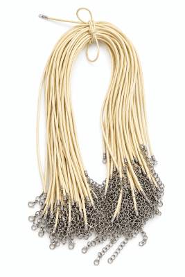Collar Hilo Tripolino Crema Broche 2mm (Tira)