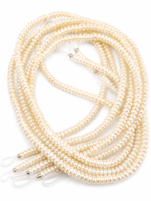 Perla Natural Rústica Botón 3-4mm Crema (Tira)