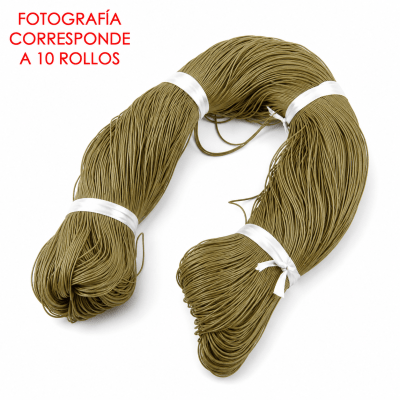 Hilo Similar Cuero de Chivo-Encerado Verde Oliva 1mm (Rollo 60mt)