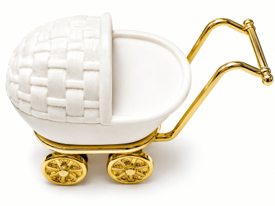 Estuche Anillo Coche Bebé Blanco (Unidad)1