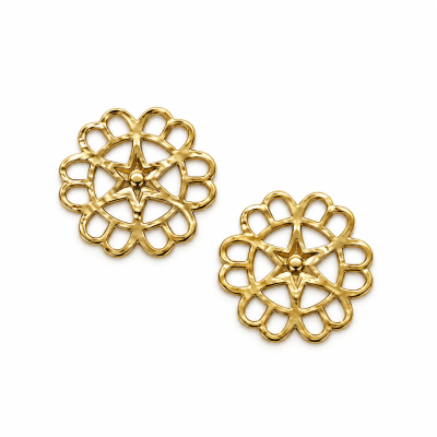 Colgante Chiche baño de Oro 18K Mandala (Unidad)