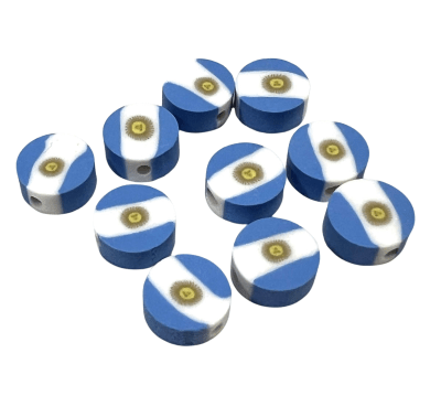 Divisor Fimo Redondo Bandera Argentina (10 Unidades)