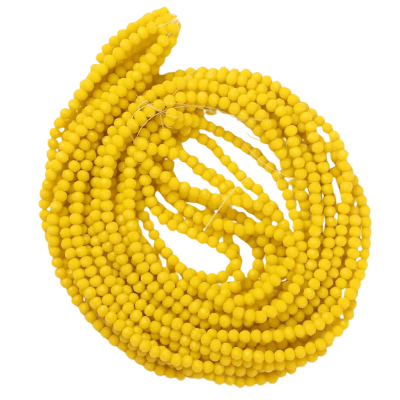 Cristal Amarillo Opaco Rondelle 4x3mm (Tira)1