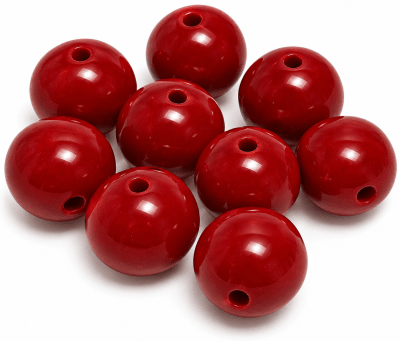 Divisor Acrílico Rojo Redondo Liso 15mm (10 Unidades)