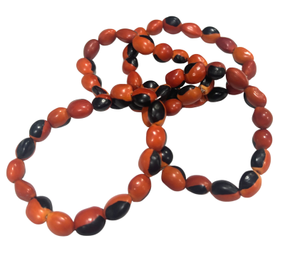 Púlsera Semilla de Huayruro-Peonia 12mm (Unidad)