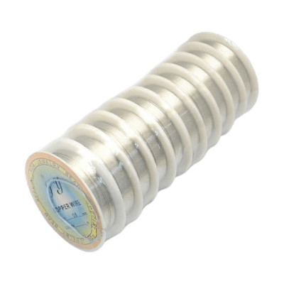 Alambre Cobre Extra Fino 0.3mm Plateado (Rollo)