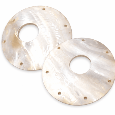 Colgante Madre Perla Crema Donut 55mm (Un)