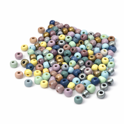 Cuentas de Madera Colores Mate Ovaladas 5x6mm (Pack)1