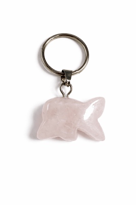Colgante Delfín Cuarzo Rosa Natural 2 cms (Unidad)