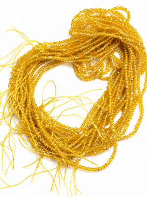 Cristal Yellow Brillante Rondelle 2x2mm (Tira)