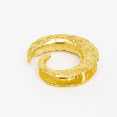 Colgante Bañado Oro Espiral Curvo 5,6cms (Unidad)3