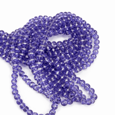 Vidrio Redondo Lila y Líneas 8mm (Tira)1