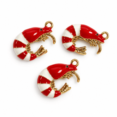 Colgante Mini Lobster Esmalte y Baño Oro  (Unidad)1