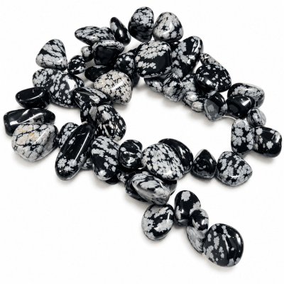 Obsidiana Nieve Dientes 20mm (Tira)