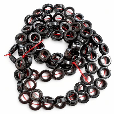 Hematita Donut 14mm (Tira)1