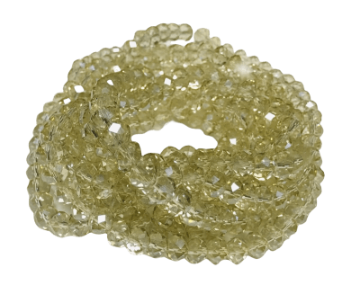 Cristal Silver Rondelle 8x6mm (Tira)