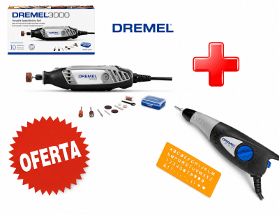 Multiherramienta Dremel Serie 3000 +10 Accesorios + Grabador 290 (Set Oferta)