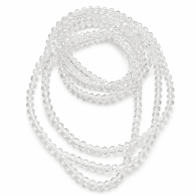 Cristal Transparente Rondelle 4x3mm (Tira)
