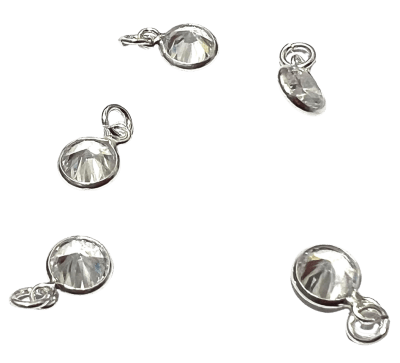 Punto de Luz Plata 925 Circón 5mm (Unidad)