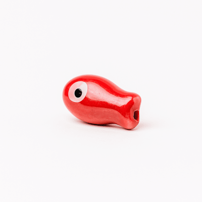 Colgante Pez cerámica Rojo 20x10mm (Unidad)