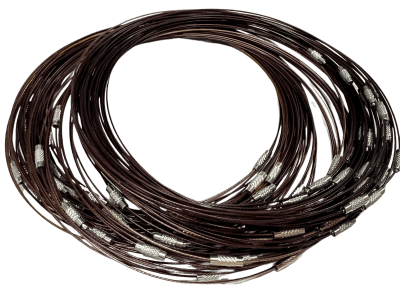 Collar Acero Café Broche (Tira)