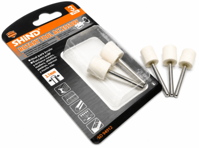 Set 3 Piedras Pulido Blancas + Mandril (Set)