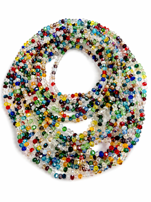 Cristal Mix Rondelle 4x3mm Extra Largo (Tira)