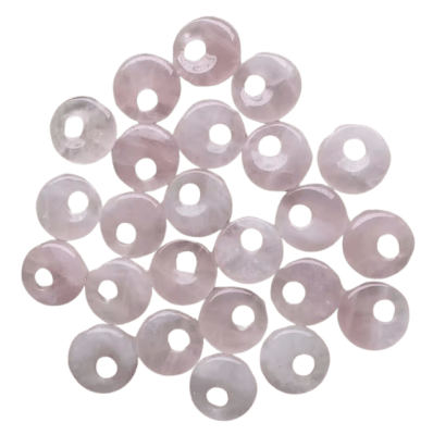 Mini Donut Cuarzo Rosa Natural 18mm (Unidad)