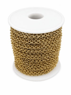 Cadena Metal Dorada Rollo 3.2mm (Metro)