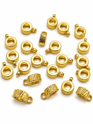 Separador Metal Dorado Tubo Argolla 7mm (20 Unidades)1