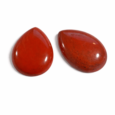 40x30mm Jaspe Rojo Natural Coubuchón Gota (Un)