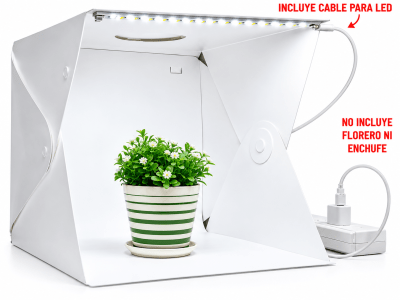 Mini Estudio Fotográfico Plegable Luz Led y Fondos Intercambiables (Set)5