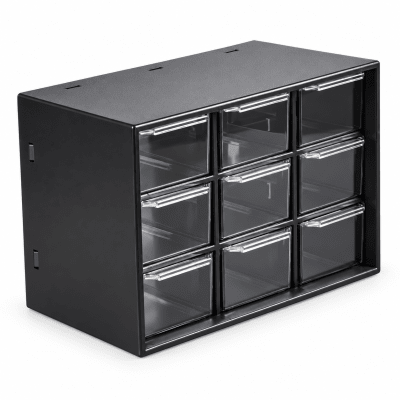 Caja Joyero Acrílico Negro 6 Compartimentos (Unidad)1