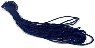 Hilo Macramé Trenzado Azúl Marino 2mm (Rollo)