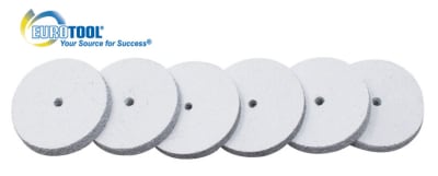 Disco Silicona Blanco Pre Pulido Metales Recto (Un)1