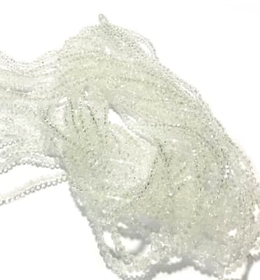 Cristal Transparente Rondelle 4x3mm Extra Largo (Tira)2