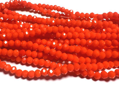 Cristal Red-Orange Rondelle 4x3mm (Tira)