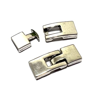 Broche Metal Plateada Púlsera Extensión (Unidad)