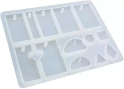 Molde Silicona 14 Bases Colgantes Resina (Set)