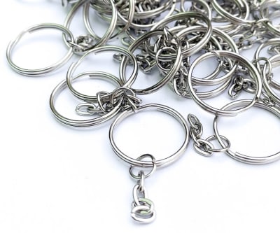 Gancho Llavero Cadena Liso 25cms (10 Unidades)