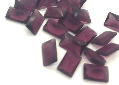 6x4mm Amatista Glass Especial Rectangular (Un)