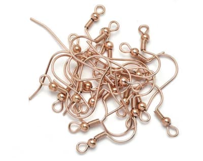 Gancho Aro Color Cobre Encendido (10 Pares)