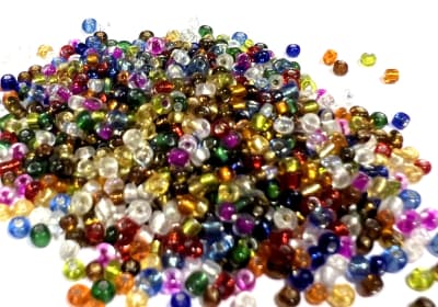 Mini Mostacillón Mix Color Transparente 2mm (50 gramos)