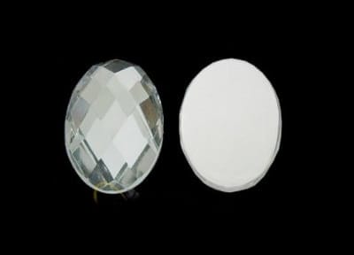 18x13mm Coubuchón Acrílico Cristal (10 Unidades)
